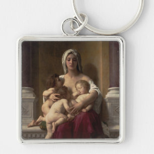 Charity by William Adolphe Bouguereau Key Ring