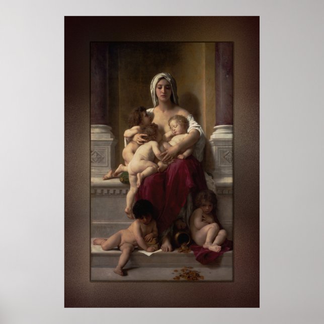 Charity by William Adolphe Bouguereau Poster (Front)