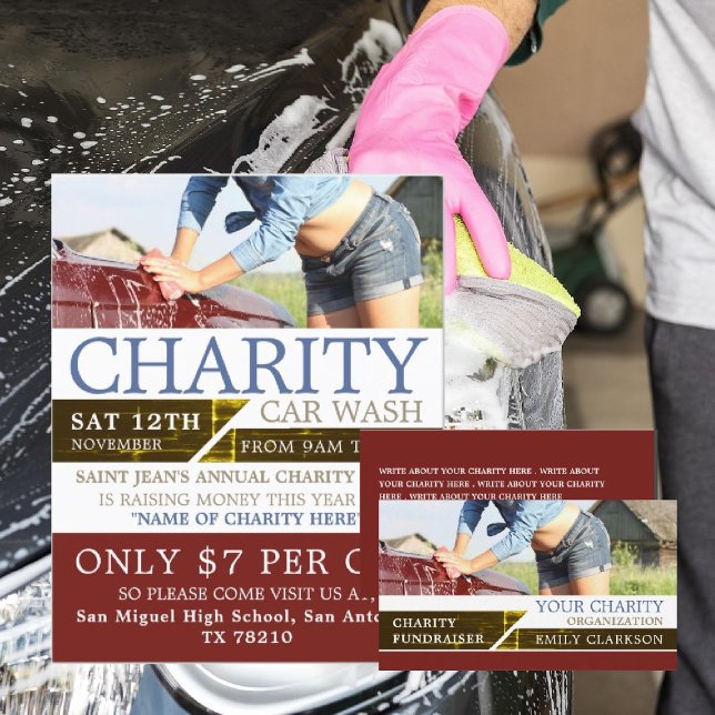 Charity Car Wash Event Advertising Flyer (Creator Uploaded)