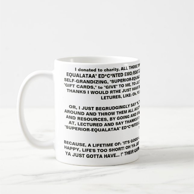 "CHARITY" COFFEE MUG (Left)