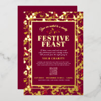 Charity Festive Feast red gold berries Christmas