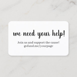 Charity Fundraising   Raise Money Donate Now Business Card