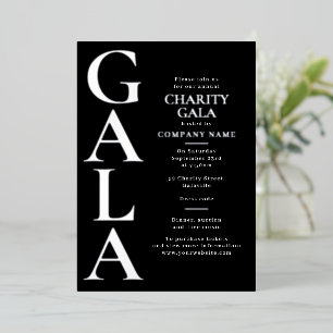 Charity Gala Template Fundraising Event Black