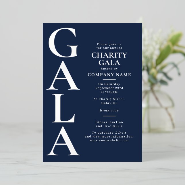 Charity Gala Template Fundraising Event Blue (Standing Front)