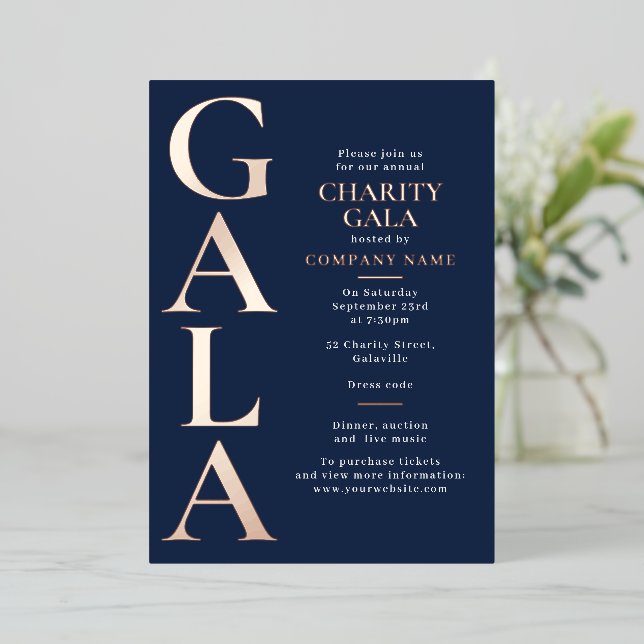 Charity Gala Template Fundraising Event Blue (Standing Front)