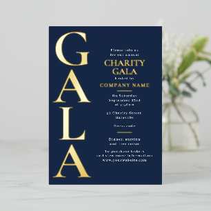 Charity Gala Template Fundraising Event Blue Gold