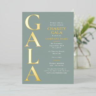 Charity Gala Template Fundraising Event Green Gold