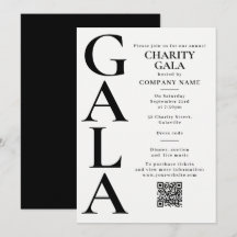 Charity Gala Template Fundraising Event QR Code