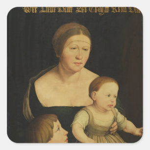 Charity or The Family of the Artist, c.1528 Square Sticker