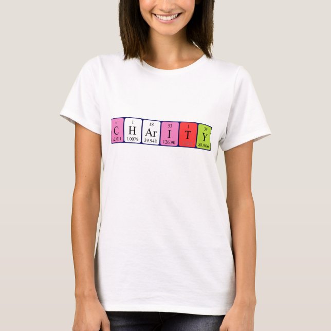 Charity periodic table name shirt (Front)