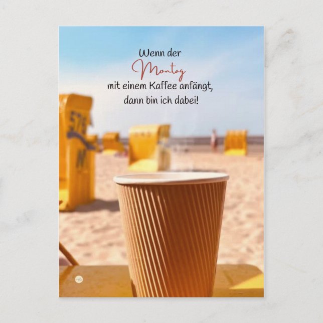 Charity postcards: when Monday with a Postcard (Front)
