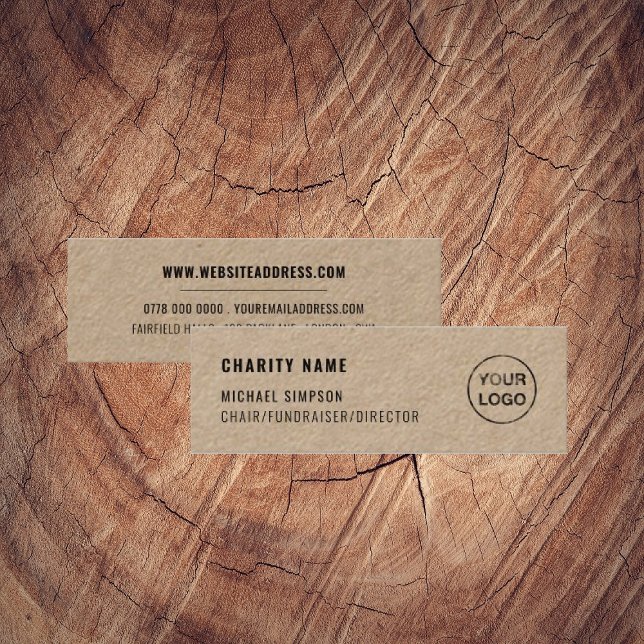 Charity Worker, Logo Mini Business Card (Creator Uploaded)