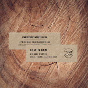 Charity Worker, Logo Mini Mini Business Card