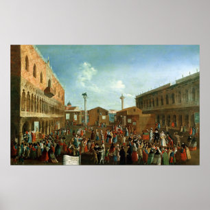 Charlatans in the Piazzetta San Marco, Venice Poster