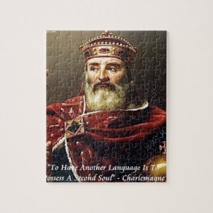 Charlemagne & Famous Languages Quote Jigsaw Puzzle