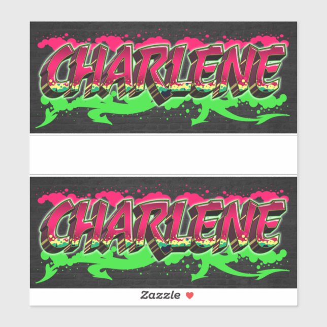 Charlene First Name Name Graffiti Sticker (Sheet)