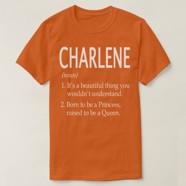 Charlene Name Gift T-Shirt (Design Front)