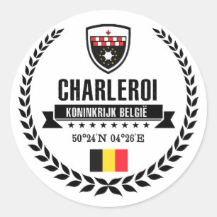 Charleroi Classic Round Sticker