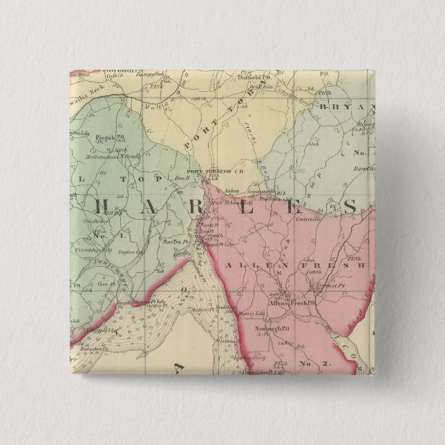 Charles 15 Cm Square Badge (Front)