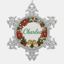 Charles Baby’s First Christmas Snowflake Ornament