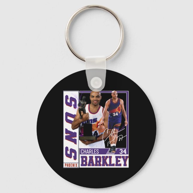 Charles Barkley The Chuck Basketball Legend Signat Key Ring (Front)