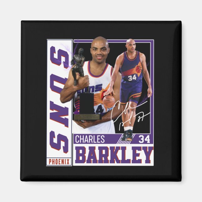Charles Barkley The Chuck Basketball Legend Signat Magnet (Front)
