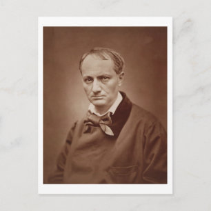 Charles Baudelaire (1821-67), French poet, portrai Postcard