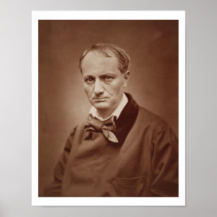 Charles Baudelaire (1821-67), French poet, portrai Poster