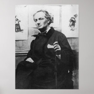 Charles Baudelaire with Engravings, c.1863 Poster