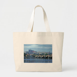 Charles Brdge Prague Castle Tom Wurl.jpg Large Tote Bag