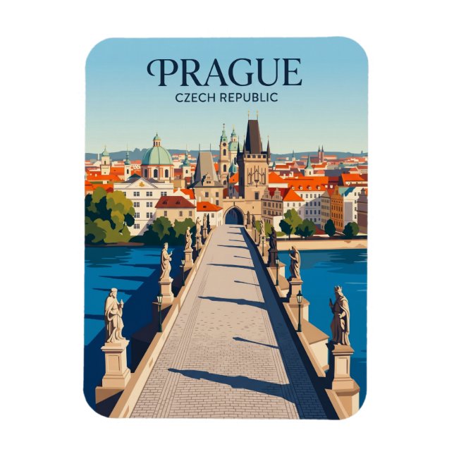 Charles Bridge Czech Republic Magnet (Vertical)