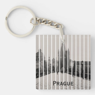 Charles bridge in Prague Key Ring
