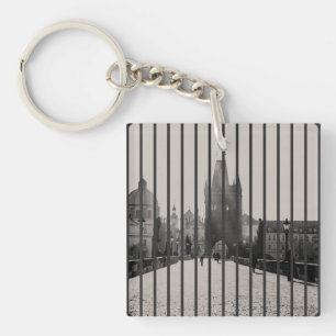 Charles bridge in Prague Key Ring