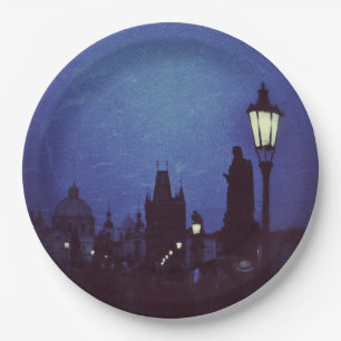 CHARLES BRIDGE LIGHTS  PAPER PLATES
