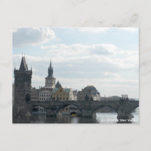 Charles Bridge Prague Czech Republic Postcard (Front)