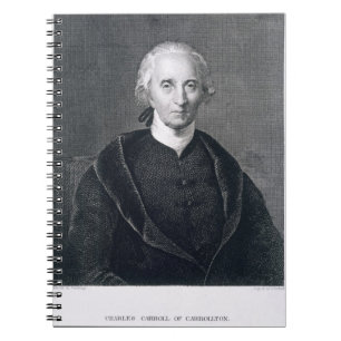 Charles Carroll of Carrollton, engraved by Asher B Spiral Notebook