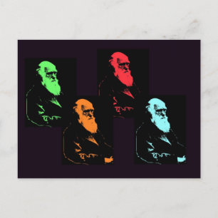 Charles Darwin Collage Postcard