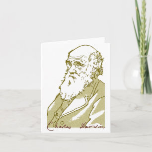 Charles Darwin. Note card