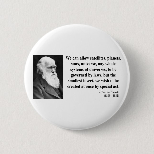 Charles Darwin Quote 4b 6 Cm Round Badge (Front)