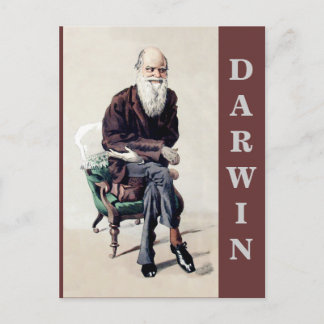 Charles Darwin Vanity Fair Illustration Postcard