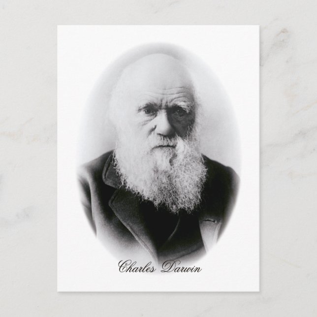 Charles Darwin Vignette Postcard (Front)