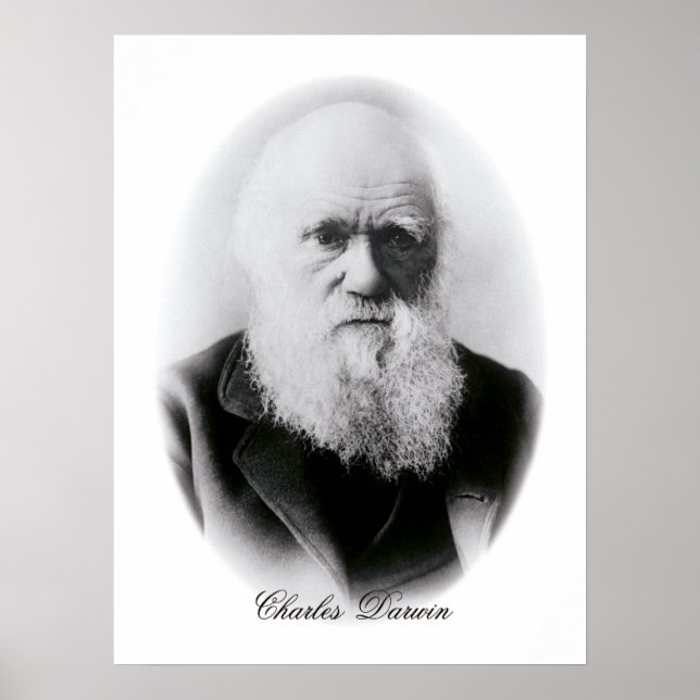 Charles Darwin Vignette Poster (Front)