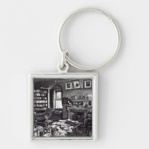 Charles Darwin's study at Down House, 1882 Key Ring