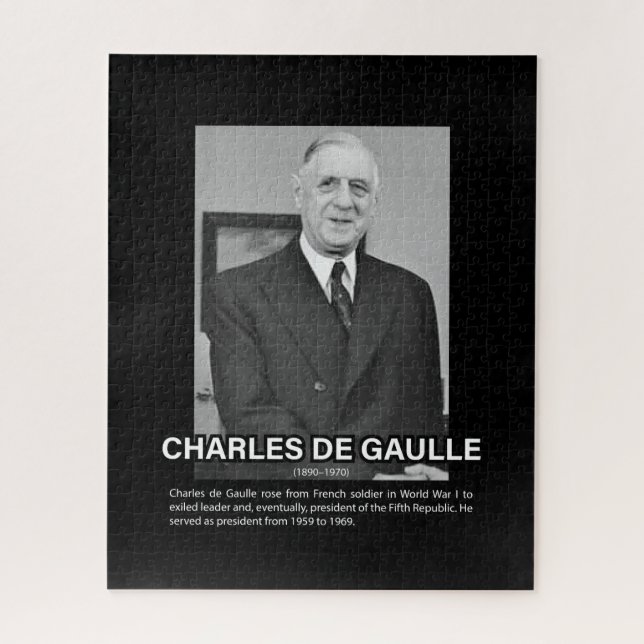 Charles de Gaulle biography Jigsaw Puzzle (Vertical)