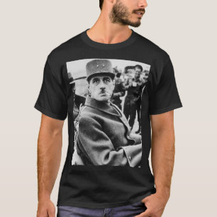 Charles De Gaulle Military Portrait T-Shirt