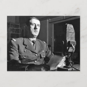 Charles De Gaulle Portrait Postcard