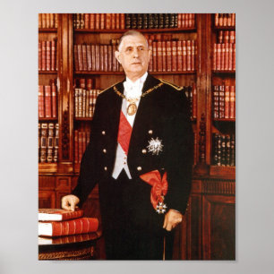 Charles De Gaulle Portrait Poster