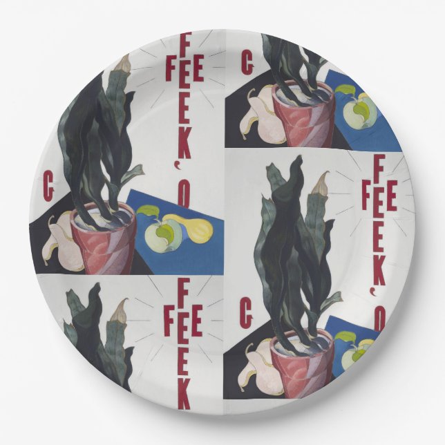Charles Demuth Georgia O'Keeffe Poster Portrait Paper Plate (Front)