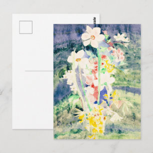 Charles Demuth Narcissi 1917 Vintage Watercolor Postcard