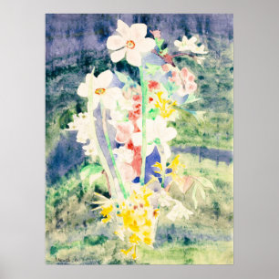 Charles Demuth Narcissi 1917 Vintage Watercolor Poster